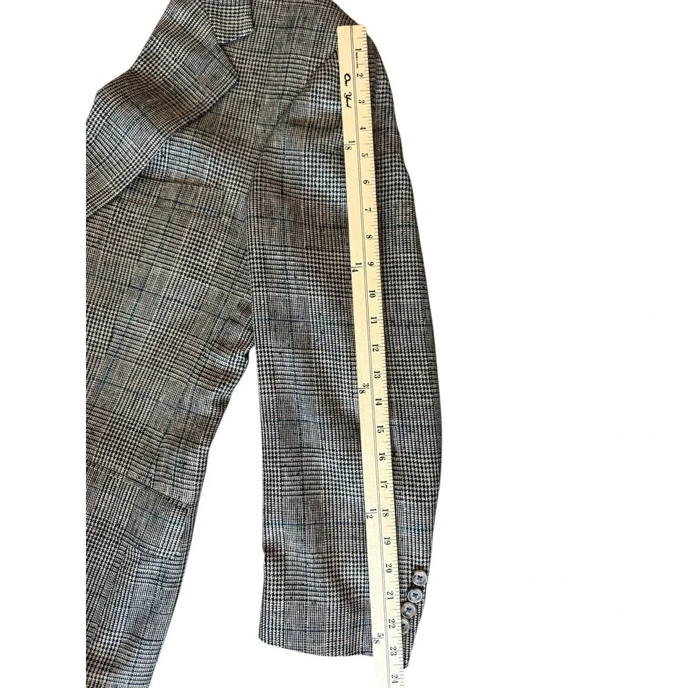 Silk Glen Plaid Blazer SOUTHAMPTON for NORDSTROM Men's 41R Sport Coat Jacket